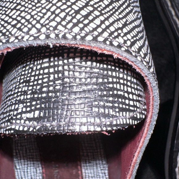 Womens Rag & Bone NY Konrad Monk Strap Embossed Leather Oxfords Gray/Black Sz 8 - Picture 12 of 13